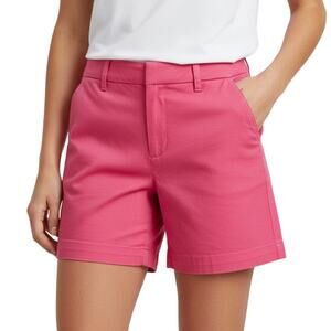 41 Hawthorn Women’s Chino Shorts Pink Solid Regular Fit Flat Front NWT Size 0